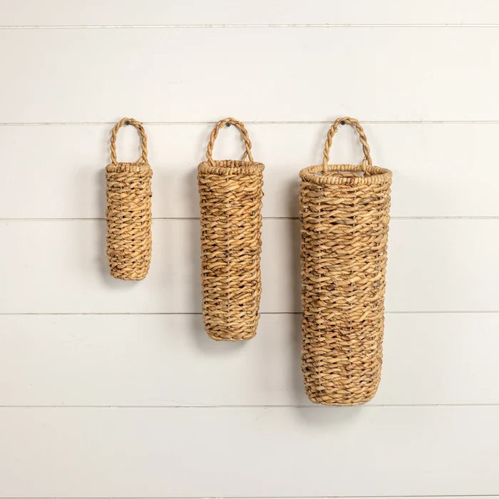 Tan Grass Wall Baskets (3 sizes)