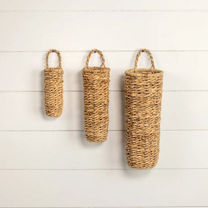 Tan Grass Wall Baskets (3 sizes)