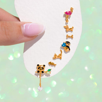 Teeny Tiny Bone Appétit Studs