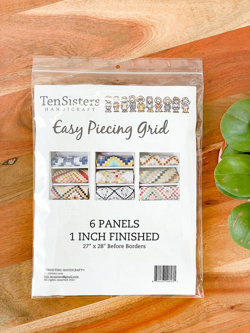 Easy Piecing Grid 6 Panels 1" Finished