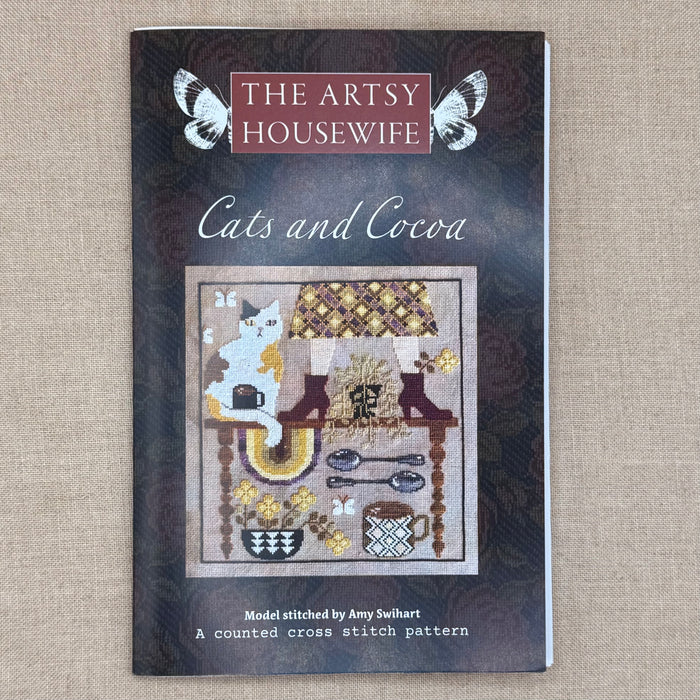 The Artsy Housewife - Cats and Cocoa- Chart and/or Roxy Floss Conversion