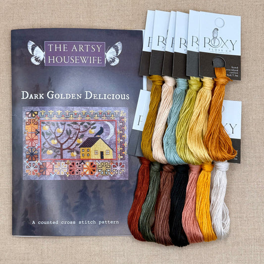 The Artsy Housewife - Dark Golden Delicious- Chart and/or Roxy Floss Conversion