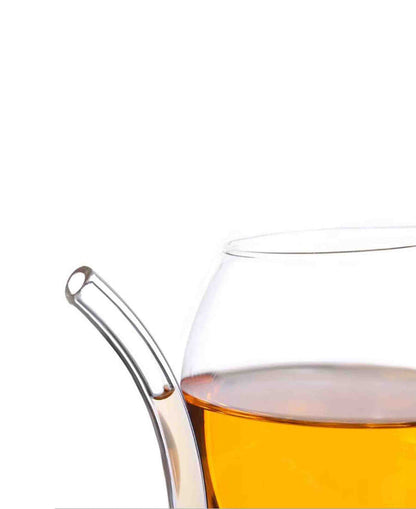 The Barista Vampire Glass With Glass Straw - Clear