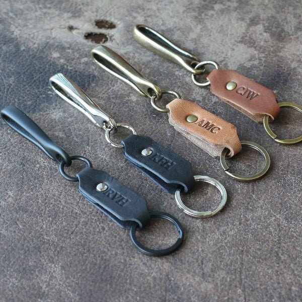 The Big Bass Fine Leather Keychain Fish Hook Key Ring Holder | Holtz Leather Co.