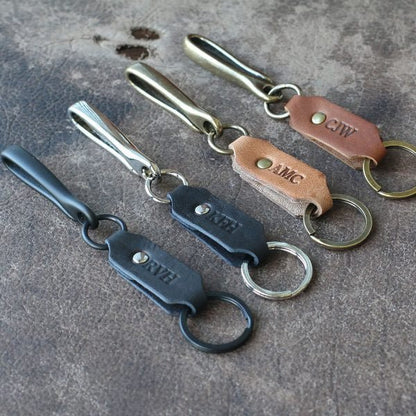 The Big Bass Fine Leather Keychain Fish Hook Key Ring Holder | Holtz Leather Co.