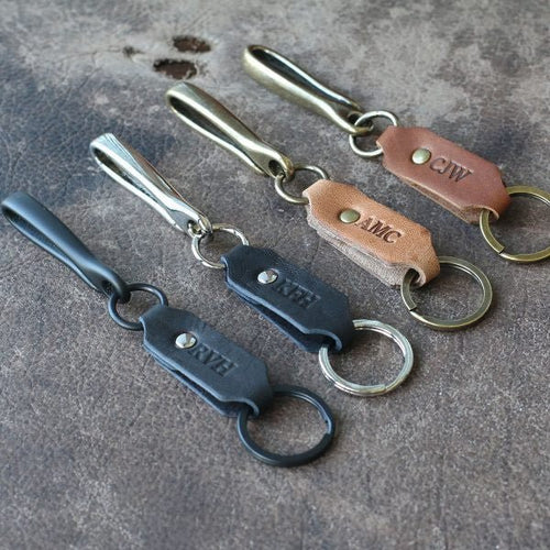The Big Bass Fine Leather Keychain Fish Hook Key Ring Holder | Holtz Leather Co.