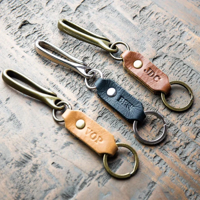 The Big Bass Fine Leather Keychain Fish Hook Key Ring Holder | Holtz Leather Co.