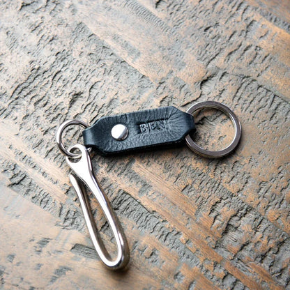 The Big Bass Fine Leather Keychain Fish Hook Key Ring Holder | Holtz Leather Co.