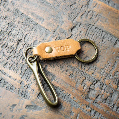 The Big Bass Fine Leather Keychain Fish Hook Key Ring Holder | Holtz Leather Co.
