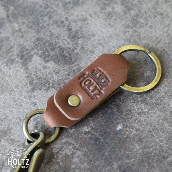 The Big Bass Fine Leather Keychain Fish Hook Key Ring Holder | Holtz Leather Co.