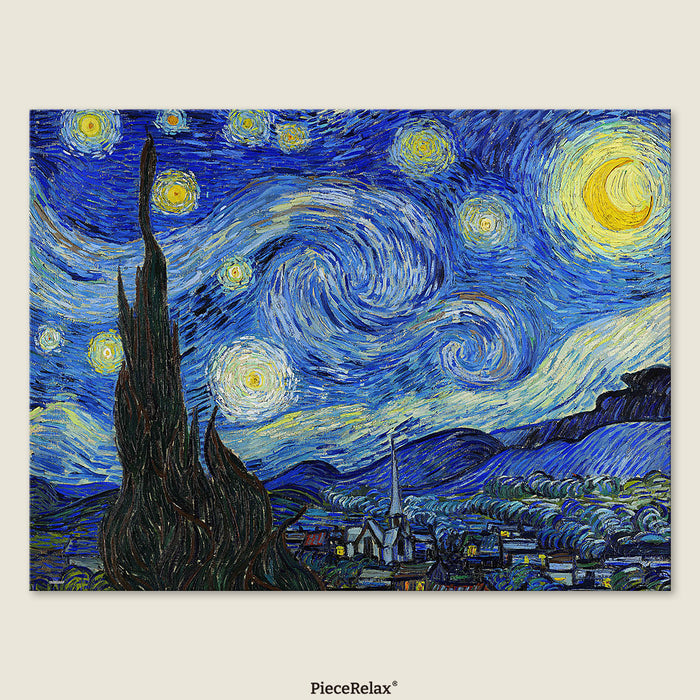 The swirling skies, glowing stars, and vibrant blues of The Starry Night now come alive as a stunning tabletop masterpiece — ready to be built, admired, and cherished right in your own home.