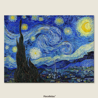 The swirling skies, glowing stars, and vibrant blues of The Starry Night now come alive as a stunning tabletop masterpiece — ready to be built, admired, and cherished right in your own home.