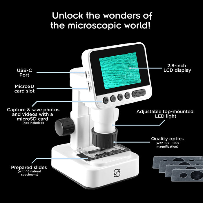 The Thames & Kosmos Digital Microscope with HD Imaging and LCD Display STEM Thames & Kosmos