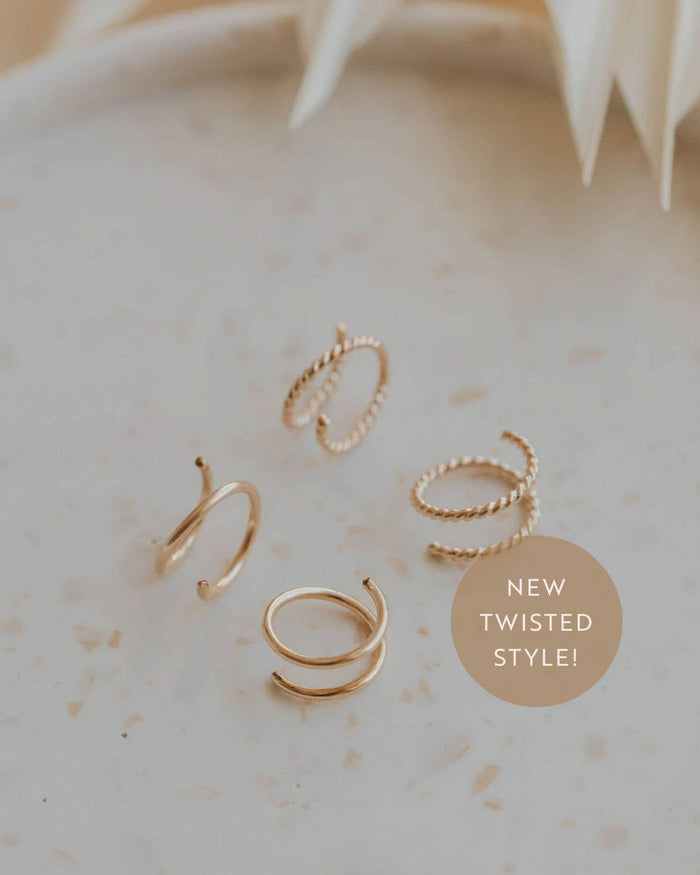 Tiny Twist Twisted Earrings | Sterling Silver