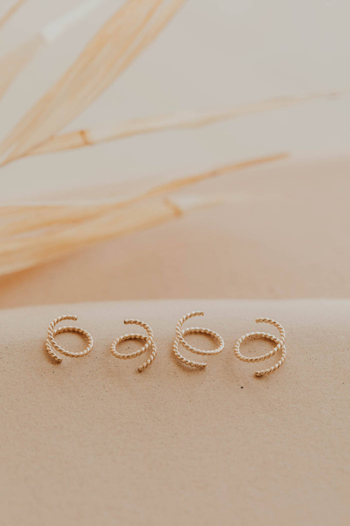 Tiny Twist Twisted Earrings | Sterling Silver