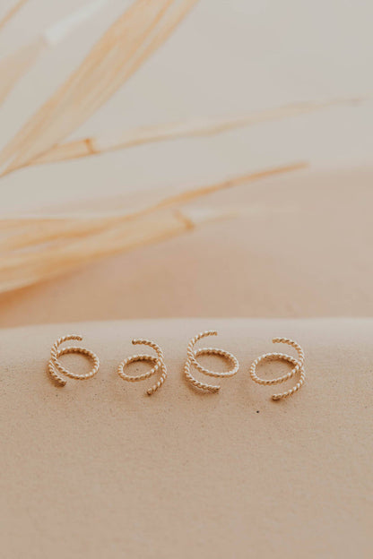 Tiny Twist Twisted Earrings | Sterling Silver