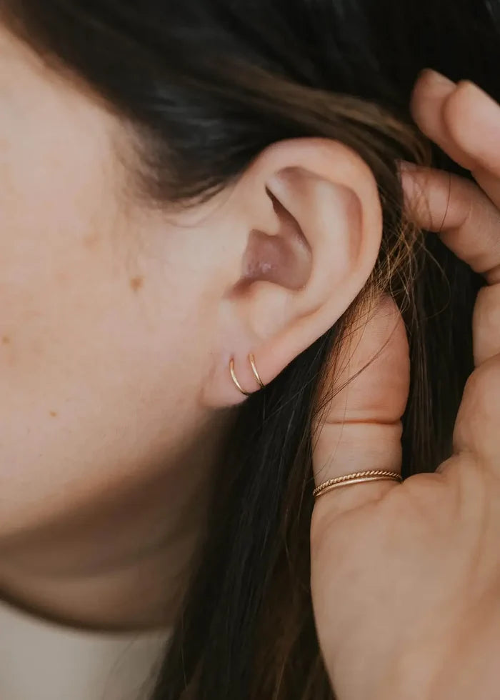 Tiny Twist Twisted Earrings | Sterling Silver