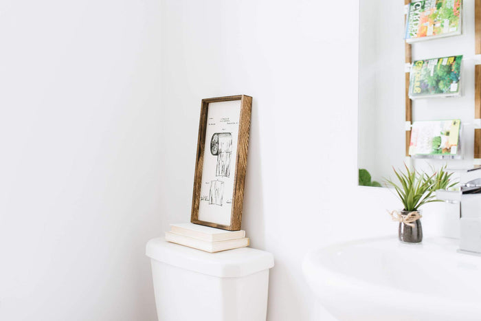 Toilet Paper Patent Wood Sign farmhouse decor bathroom wall hanging