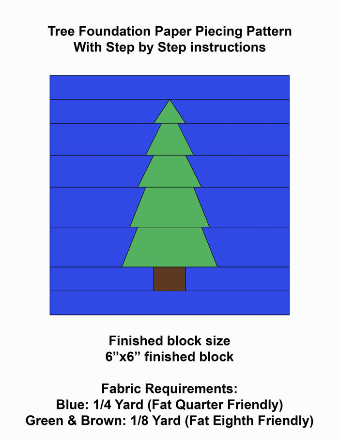 Tree Foundation Paper Piecing Pattern PDF