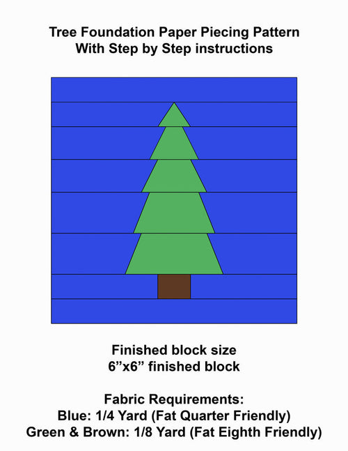 Tree Foundation Paper Piecing Pattern PDF