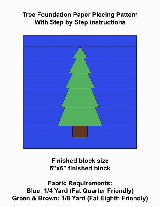 Tree Foundation Paper Piecing Pattern PDF