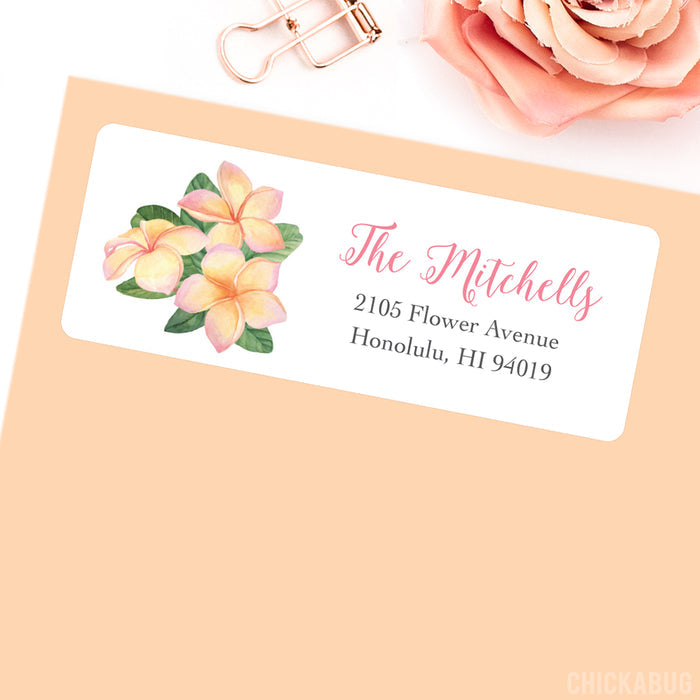 Tropical Flowers Address Labels