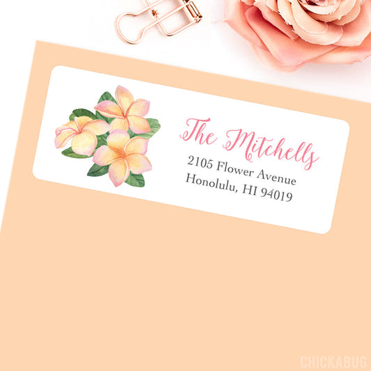 Tropical Flowers Address Labels