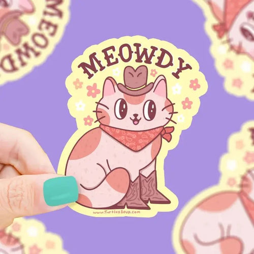 Turtle's Soup Meowdy Vinyl Sticker - Owl & Goose Gifts