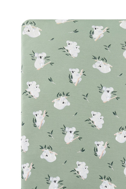 Close up of the Twin Sheet in Koala on a mattress