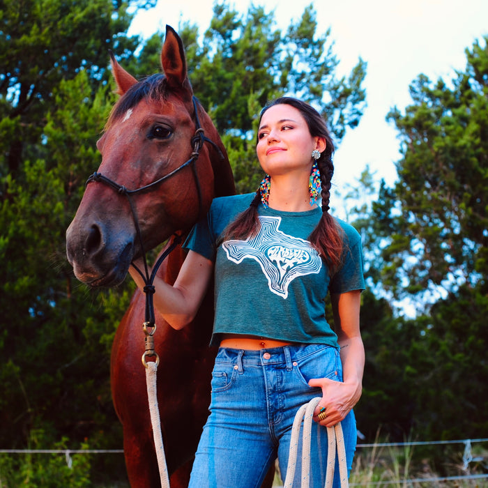 TX Heart Wimberley Sage Crop T