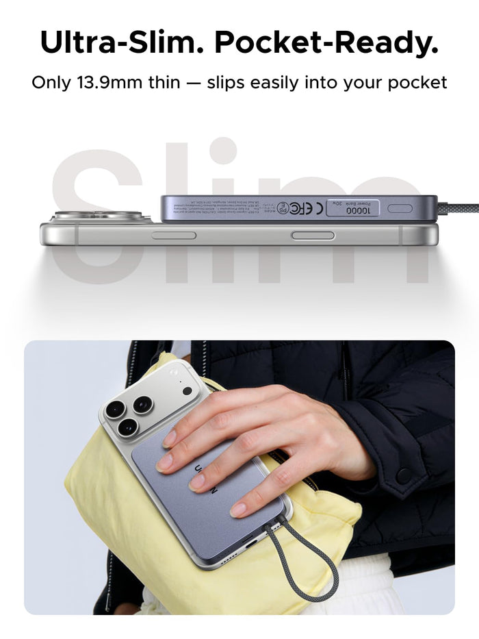 UGREEN MagFlow Air Magnetic Power Bank (10000mAh, Qi2 15W) - UGREEN EU