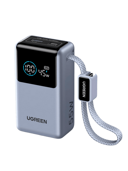 UGREEN Nexode Power Bank (10000mAh, 55W, 2 Ports, Built - in Cable) - UGREEN EU