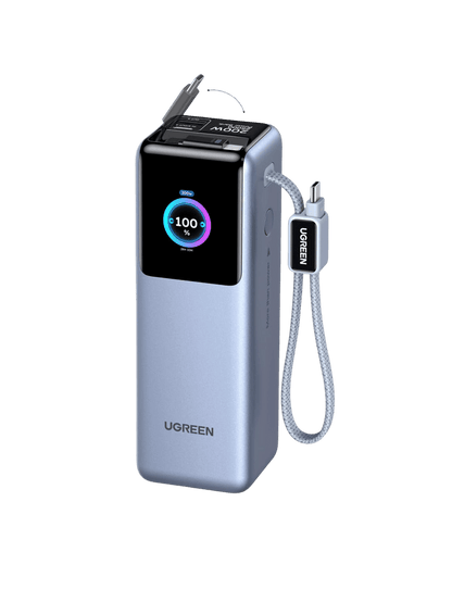 UGREEN Nexode Power Bank with Retractable Cable (25000mAh, 200W, 4 Ports) - UGREEN EU