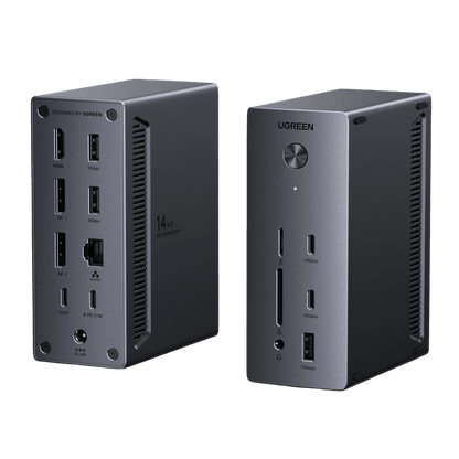 UGREEN Revodok Pro 14 - in - 1 Docking Station (Triple 4K, 2x DP + HDMI, 100W Charging, 10Gbps) - UGREEN EU