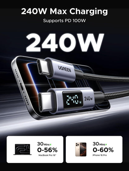 UGREEN USB - C Cable (240W, Digital Display) - UGREEN EU