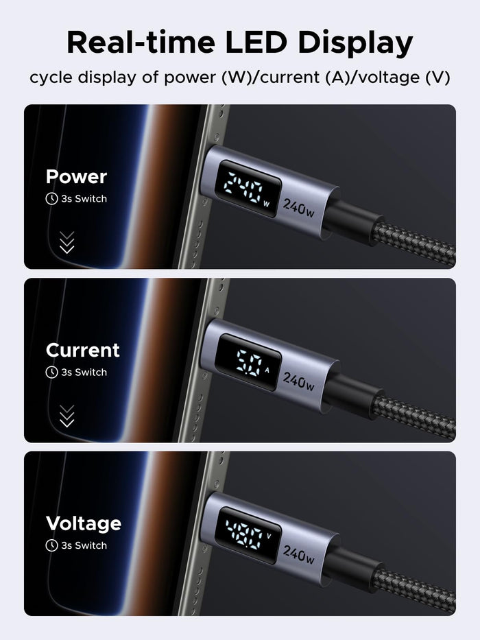 UGREEN USB - C Cable (240W, Digital Display) - UGREEN EU