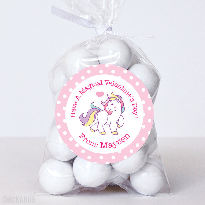 Unicorn Valentine's Day Stickers