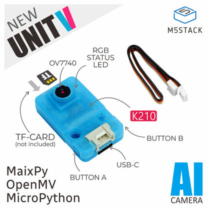 UnitV K210 Edge Computing AI Camera(OV7740) - m5stack-store
