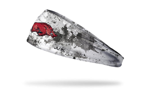 University of Arkansas: Grunge White Big Bang Lite Headband - View 1