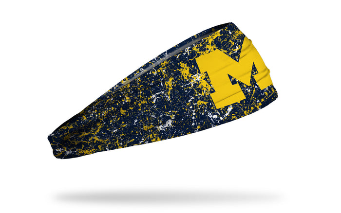 University of Michigan: Splatter Blue Big Bang Lite Headband - View 2