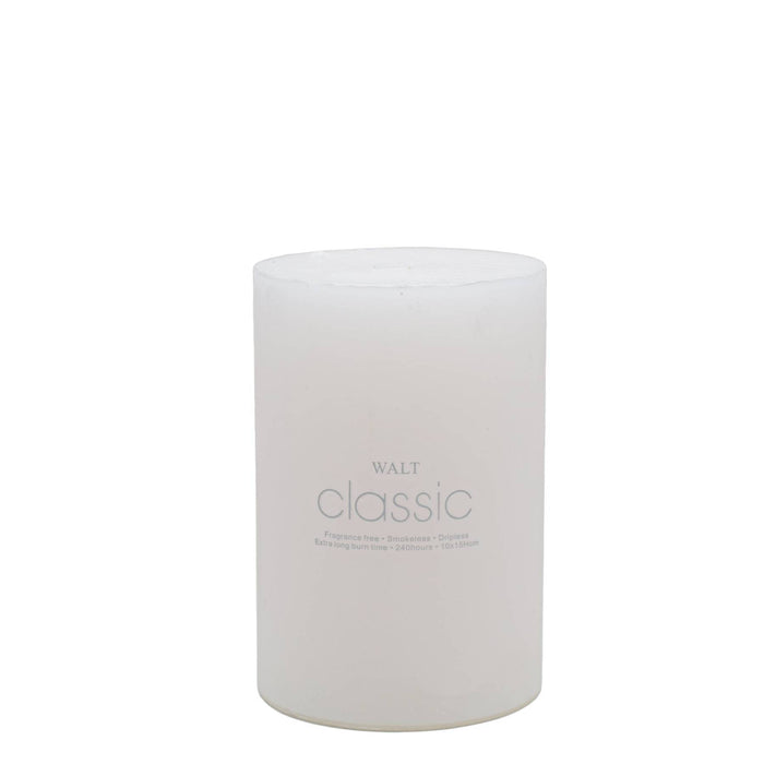 Urban Decor Candle Pillar 10 x 15cm - White