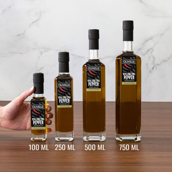 Vera Cruz Chili Infused Olive Oil Bottle Size