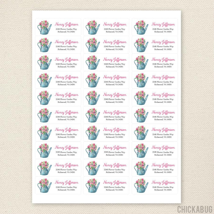 Watering Can Address Labels