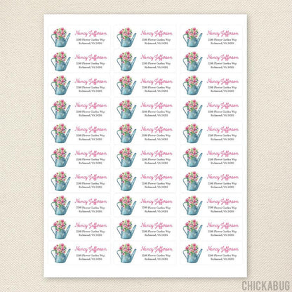 Watering Can Address Labels