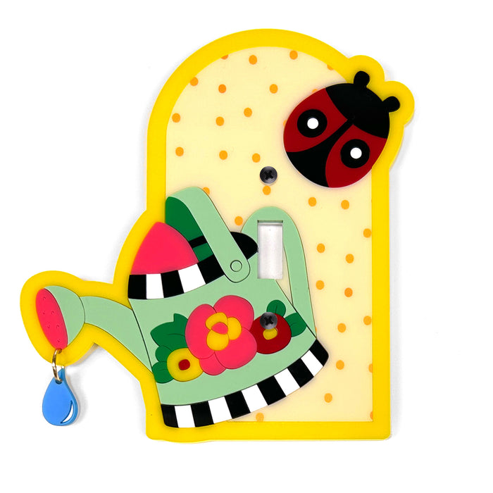 Watering Can & Lady Bug Single Switch Plate