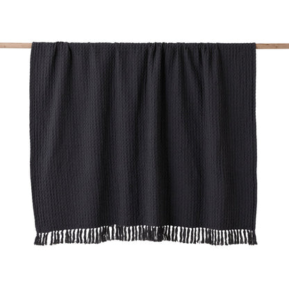 Whisper Waffle Throw Charcoal
