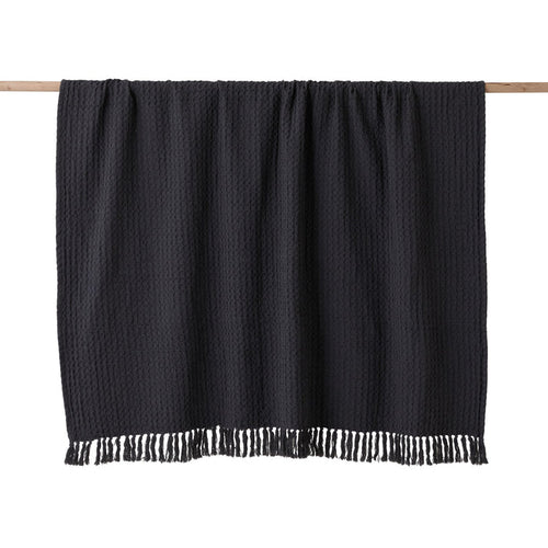 Whisper Waffle Throw Charcoal
