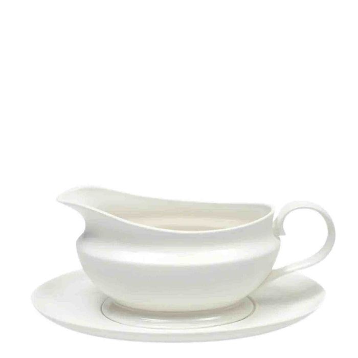 White Basics Gravy Boat & Saucer 550ML