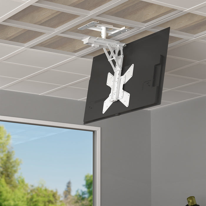 White Drop Ceiling Mount Designed for MOUNT-E-FD55W / MOUNT-E-FD70W on ceiling