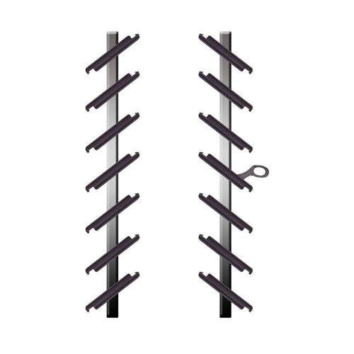 Wind Louvre Frame 7 Blade Alu 6" D/C Glass
